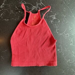Free People Ribbed Bralette Red